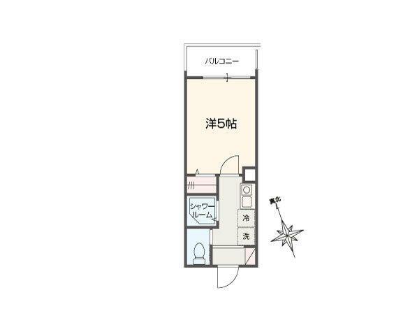 MELLAS小島新田(1K/3階)の間取り写真