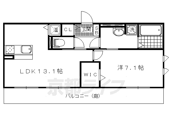 サードニックス今原II(1LDK/1階)の間取り写真