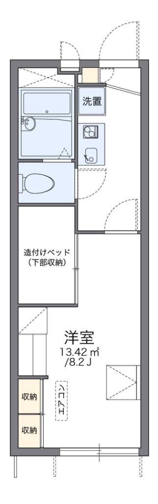 レオパレス寺嶋A(1K/1階)の間取り写真