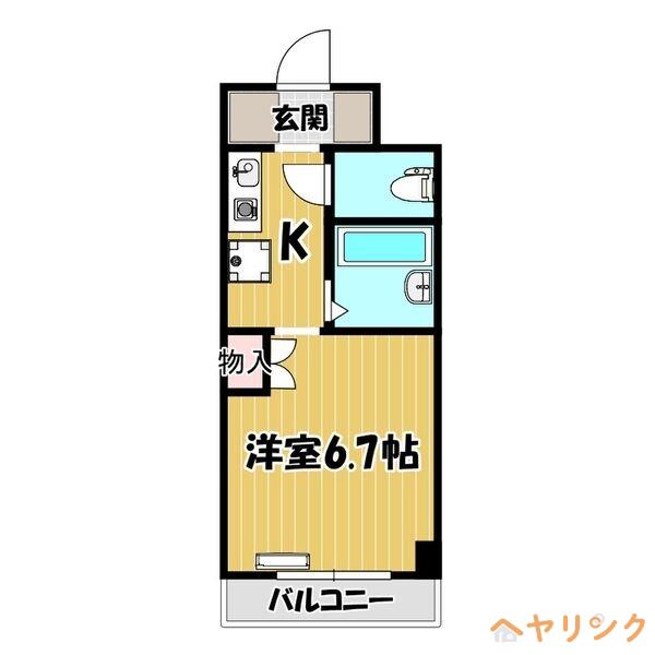 NK守山(1K/2階)の間取り写真