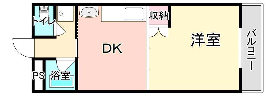 サンシャイン平田(1DK/3階)の間取り写真