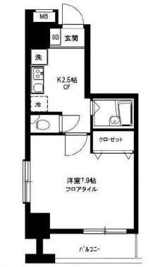 ロリエ笹塚(1K/5階)の間取り写真