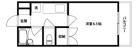 アルバマンション(1K/2階)の間取り写真