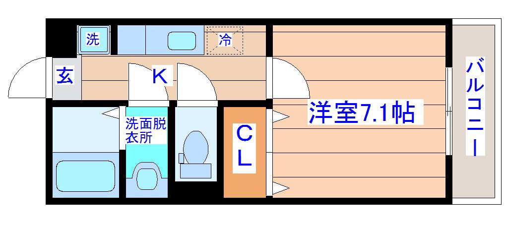 グランリアーレ荒井駅前(1K/1階)の間取り写真