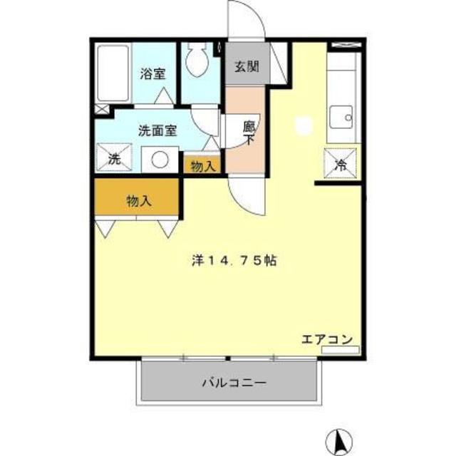 タウンコート31(ワンルーム/1階)の間取り写真