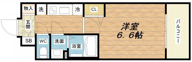 レシオス大阪城北詰(1K/8階)の間取り写真
