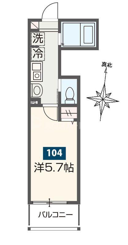 MELDIA大宮北A A(1K/1階)の間取り写真