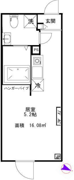 クレサージュ青戸(ワンルーム/2階)の間取り写真