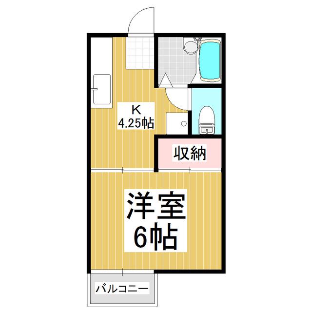 プレンティ友(1K/2階)の間取り写真