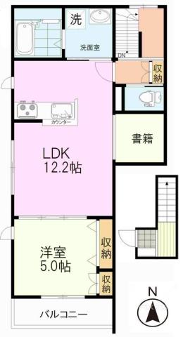 ピアッツア吉祥寺(1LDK/2階)の間取り写真