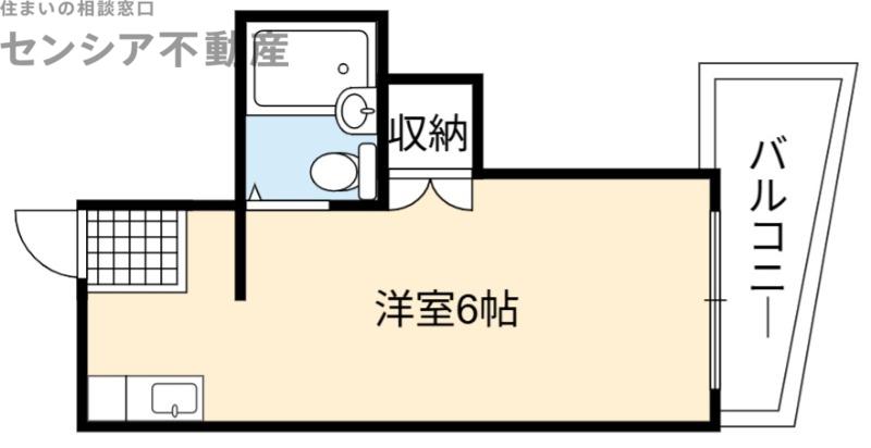 マンションジュライ(ワンルーム/2階)の間取り写真