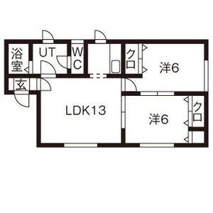 フリーダム1-7(2LDK/2階)の間取り写真