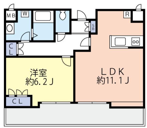 グランヴァン板橋本町エコヴェルデ(1LDK/4階)の間取り写真