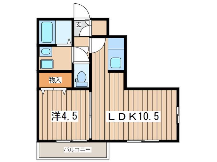 初音町壱番館(1LDK/1階)の間取り写真