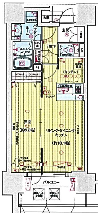 プレサンス丸の内リラティ(1LDK/9階)の間取り写真