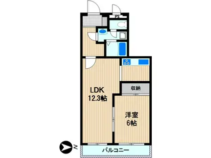コンフォール鶴見(1LDK/3階)の間取り写真