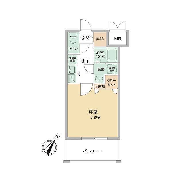 LIVE FLAT TSUKAMOTO(1K/3階)の間取り写真