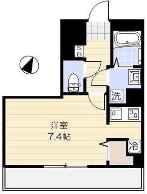 サンシエ大宮(ワンルーム/3階)の間取り写真