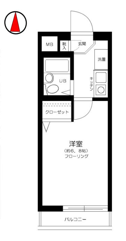 プライム池袋(1K/1階)の間取り写真