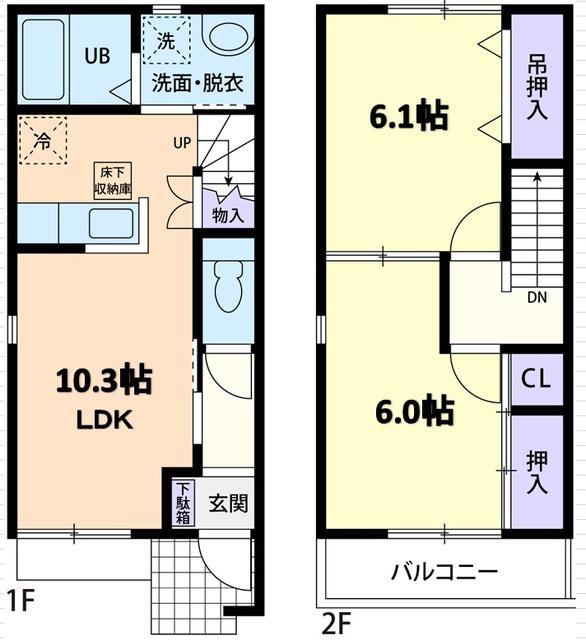 パークサイド並木(2LDK/1階)の間取り写真