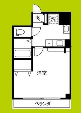 プレアデス烏ヶ辻(ワンルーム/2階)の間取り写真