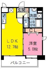 サクラス大江(1LDK/8階)の間取り写真