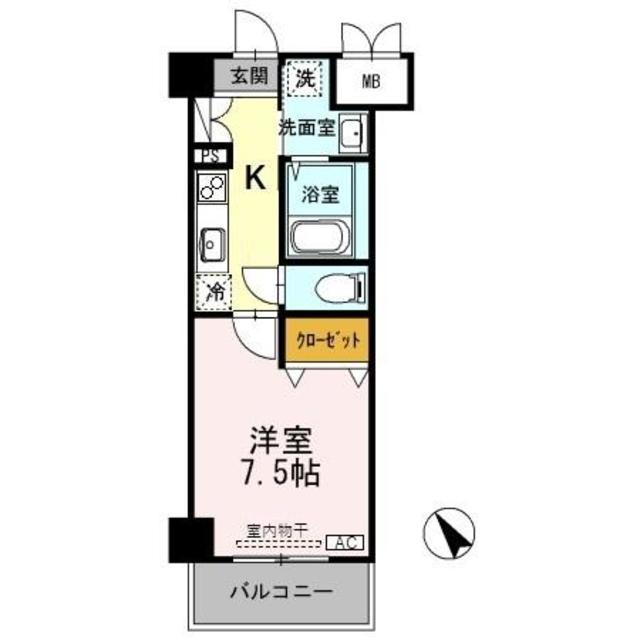 クレストスクエア(1K/3階)の間取り写真