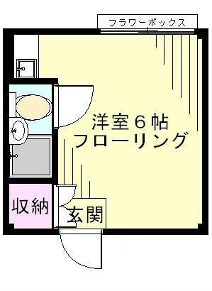 暁ドエル(ワンルーム/6階)の間取り写真