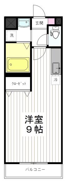 アコルデ高橋(ワンルーム/2階)の間取り写真