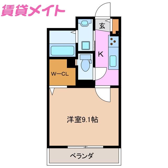 BIJOUX(1K/3階)の間取り写真