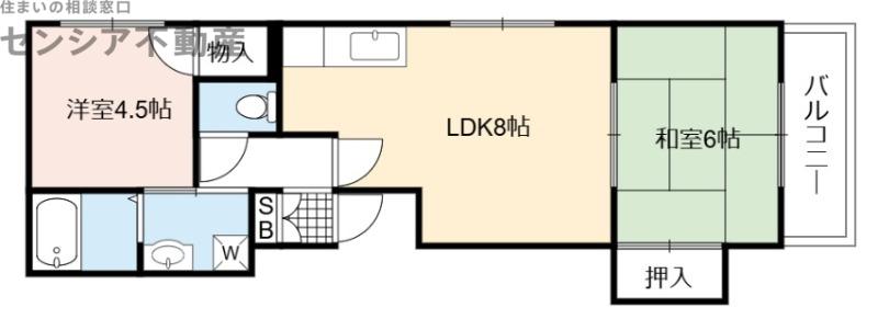 シャルマンハイツK(2LDK/3階)の間取り写真