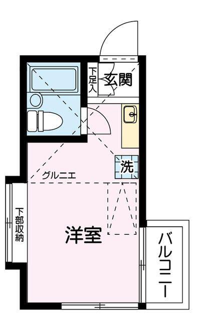 ルネ巣鴨(ワンルーム/2階)の間取り写真
