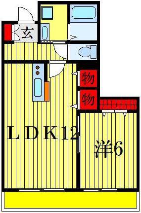 LANAIHOUSE393LAULEA(1LDK/1階)の間取り写真