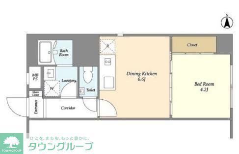 BELLEVIAGE KINSHICHO(1DK/2階)の間取り写真