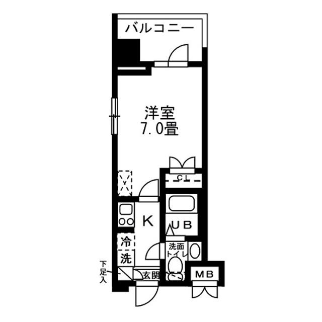 レジディア錦糸町(1K/3階)の間取り写真