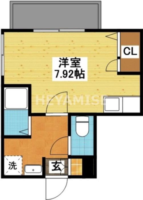 モンテスタイル鍛冶屋町(ワンルーム/5階)の間取り写真