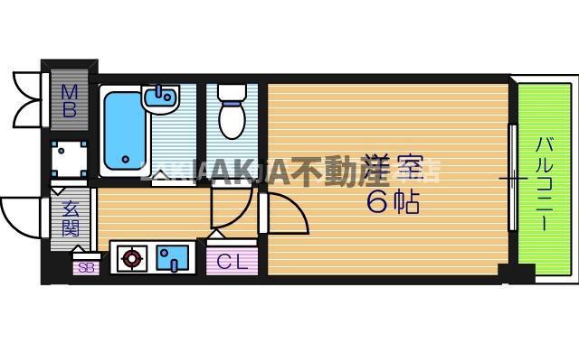 プレサンス 阿倍野阪南町(1K/8階)の間取り写真