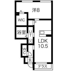 メゾン ド シュシュ(1LDK/1階)の間取り写真