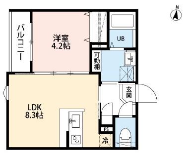 SOLARE 元町(1LDK/3階)の間取り写真
