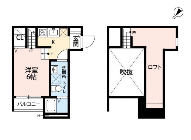 CROSS AVENUE春日(ワンルーム/1階)の間取り写真