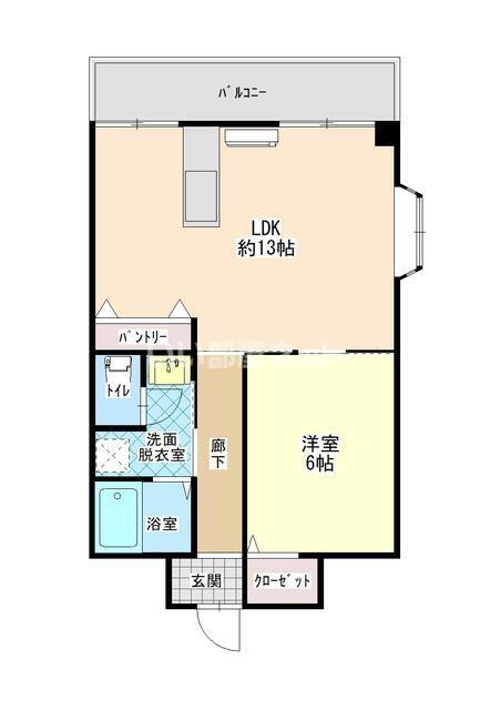 アランマーレ(1LDK/2階)の間取り写真