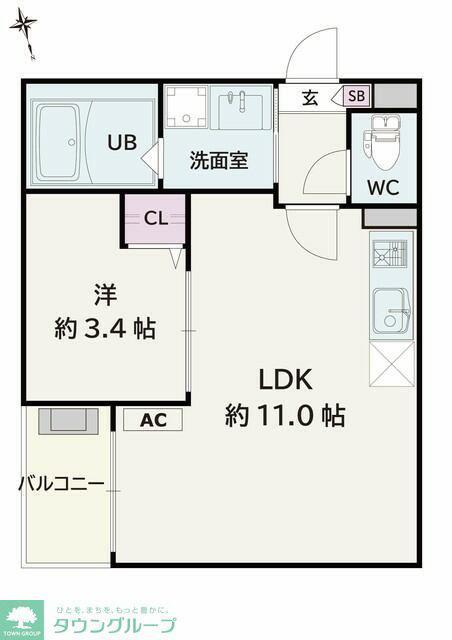 JACK MATOBAKITAI(1LDK/1階)の間取り写真