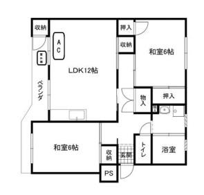 グリーンハイツ 31号棟(2LDK/3階)の間取り写真
