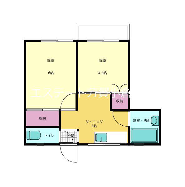 西小倉129(2K/3階)の間取り写真
