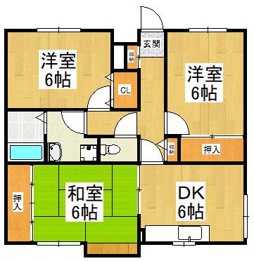 ハイツKOYAMA(3DK/1階)の間取り写真