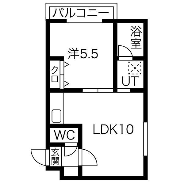 パーク9(1LDK/3階)の間取り写真