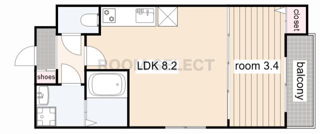 MOVE庄内通(1LDK/2階)の間取り写真