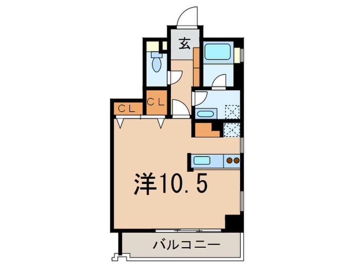 芝公園アパ-トメント(ワンルーム/8階)の間取り写真