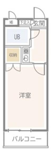 マシャンブル川口(1K/4階)の間取り写真