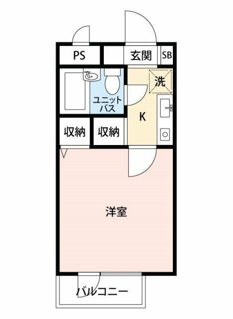 マイナビSTAYパレス成増(1K/2階)の間取り写真